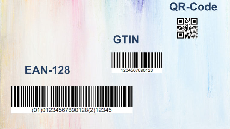 EAN-128-Code, GTIN-Code, QR-Code